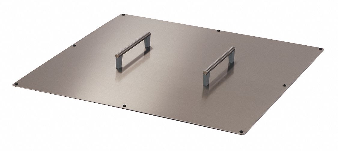 Lid: Lid, 34 7/8 in Overall Lg, 33 1/2 in Overall Wd, Stainless Steel