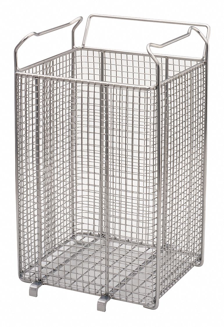 Basket: Basket, 10 in Overall Lg, 9 in Overall Wd, Stainless Steel, Xtra ST 500H
