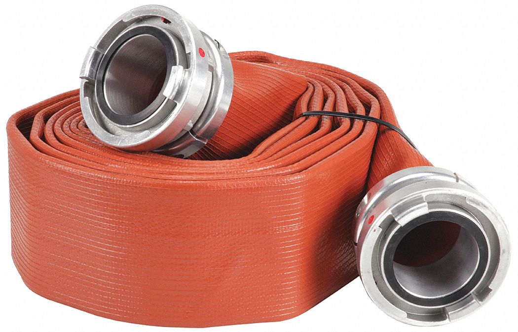 Fire Hose, 25 ft, Red, Rubber