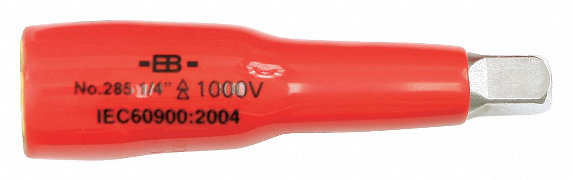 RALLONGE DOUILLE,ENTRNMNT 1/4PO,CHROME