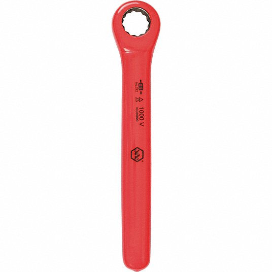 Box End Wrench: Alloy Steel, Chrome, 17 mm Head Size, 7 1/2 in Overall Lg, Std, Reversing