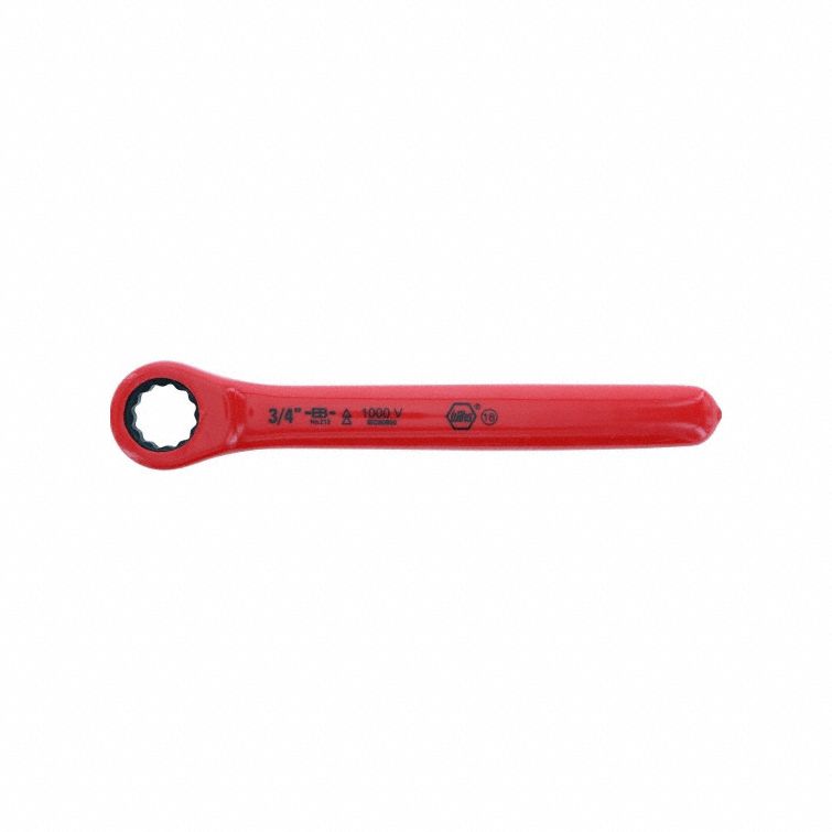 Box End Wrench: Alloy Steel, Chrome, 3/4 in Head Size, 8 1/4 in Overall Lg, Std, Reversing