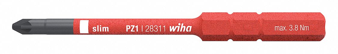 Insulated Screwdriver Blade: Pozidriv® Head, Insulated Screwdriver Blade, Imperial, Std, Hex