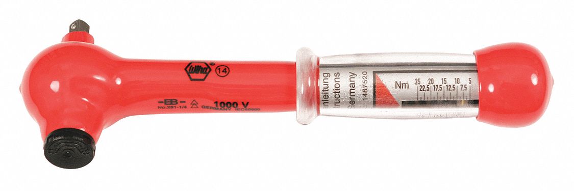 WIHA TOOLS 30152 Micrometer Torque Wrench,1/2" Drive Size 84705301525