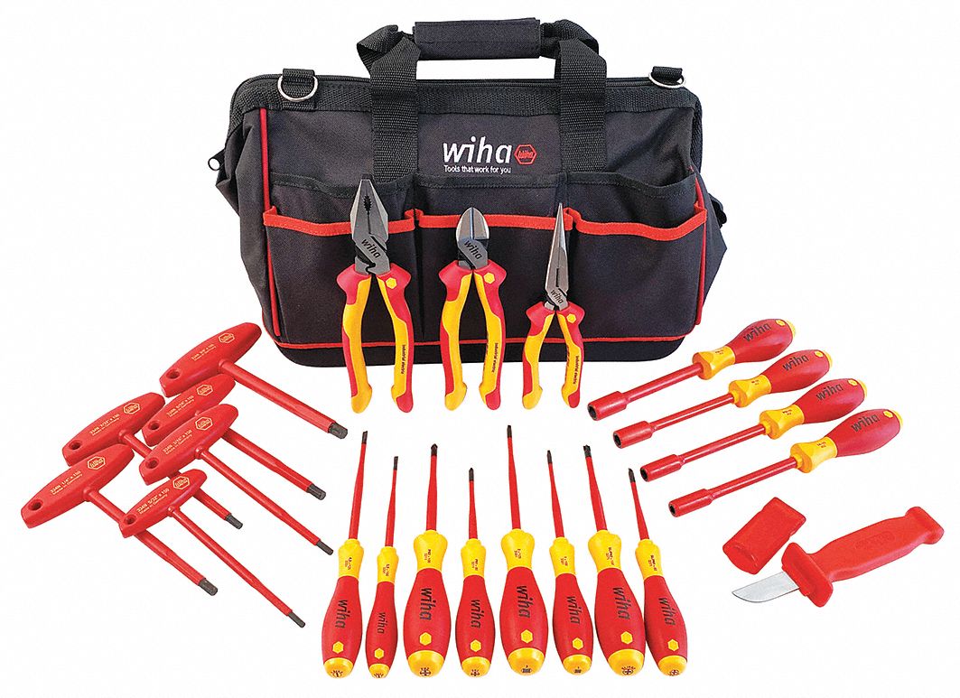 WIHA, Insulated, 22 Total Pcs, Insulated Tool Set - 53KG98|32973