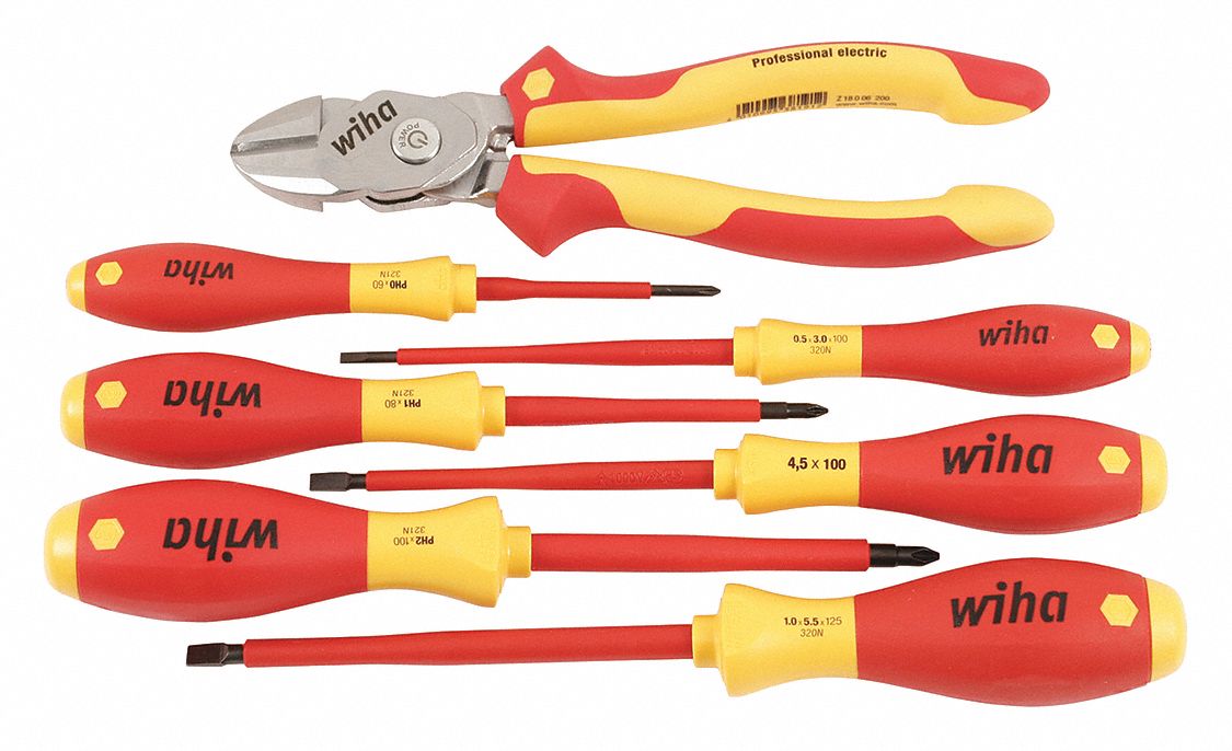 WIHA TOOLS 7PC Insulated Tool Set 53KH1732942 Grainger