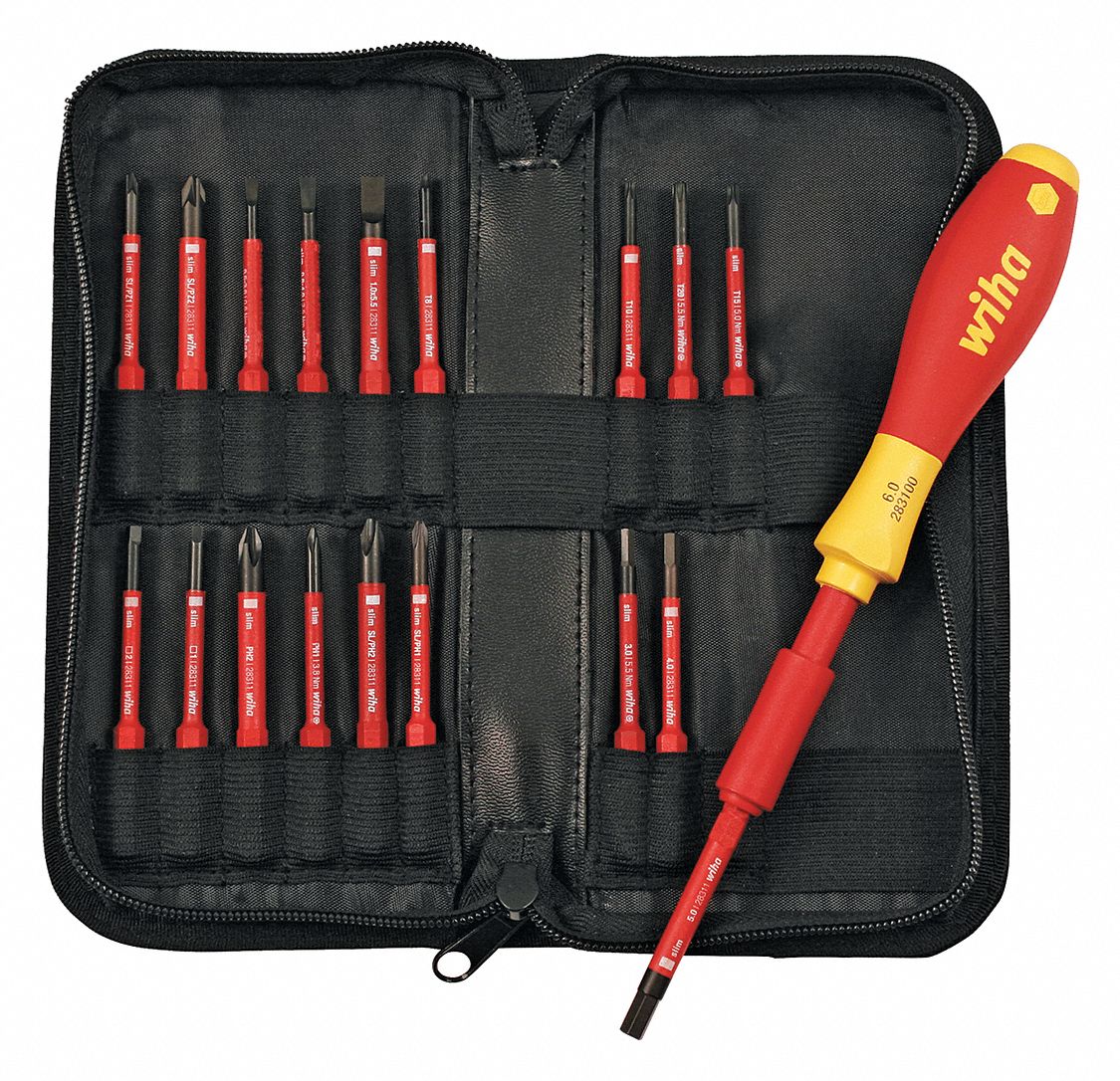 WIHA TOOLS MultiBit Screwdriver, Hex, Phillips, Pozidriv, Slotted