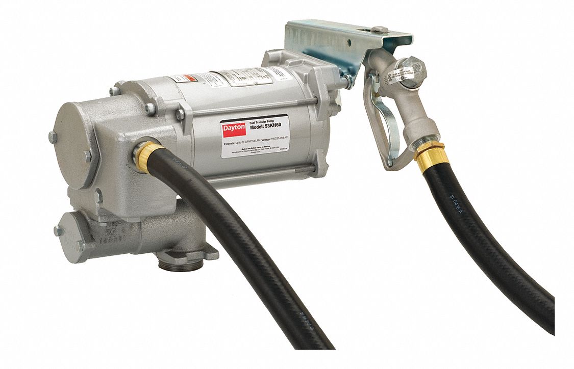 3/4 HP Cast Iron Rotary Vane Fuel Transfer Pump, 30 GPM, 115V AC - Grainger