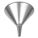 SPOUT FUNNEL, STEEL, 64 FL OZ FLUID CAPACITY, 8⅜ IN OVERALL DIAMETER, 7¾ IN OVERALL H, SILVER