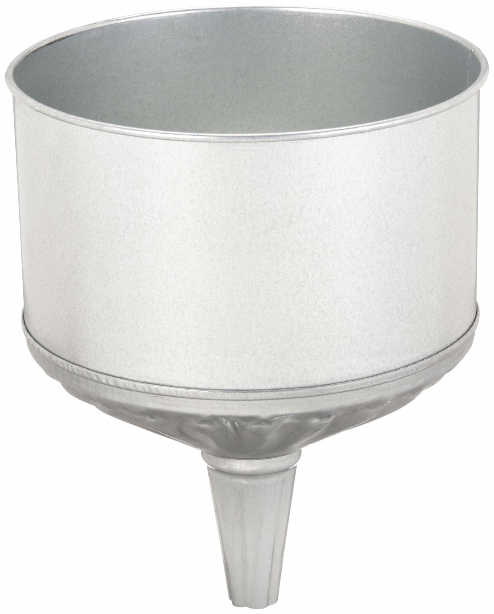 GALVANIZED SPOUT FUNNEL, STEEL, 256 FL OZ FLUID CAPACITY, 9⅝ IN OVERALL DIAMETER, 11⅞ IN OVERALL H