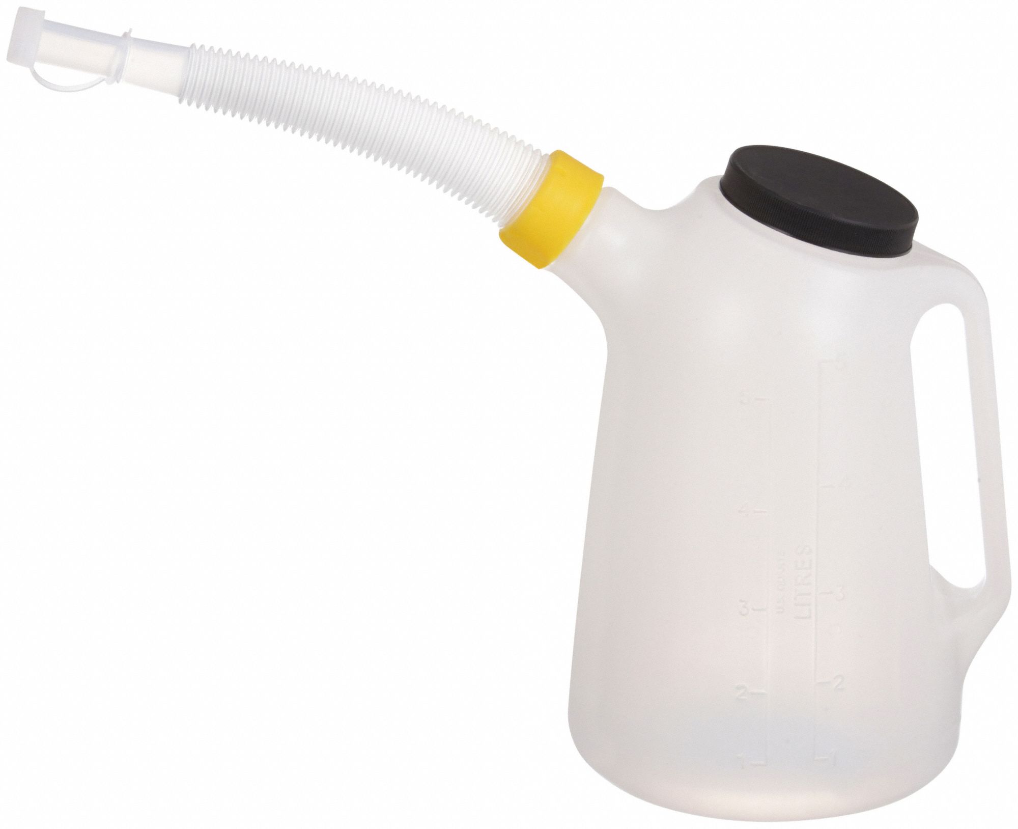 MEASURING CONTAINER, 5 QT FLUID CAPACITY, 8 IN OVERALL DIAMETER, 11&frac14; IN OVERALL H, TRANSLUCENT, FLEX