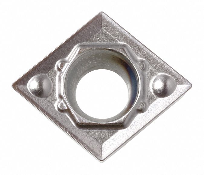 Diamond Turning Insert: CCMT Insert, Neutral, 3/32 in Thick, 0.0080 in Corner Radius, CA515