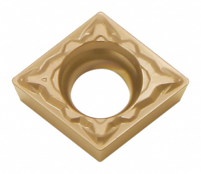 Diamond Turning Insert: CCMT Insert, Neutral, 3/32 in Thick, 0.0080 in Corner Radius, CA510