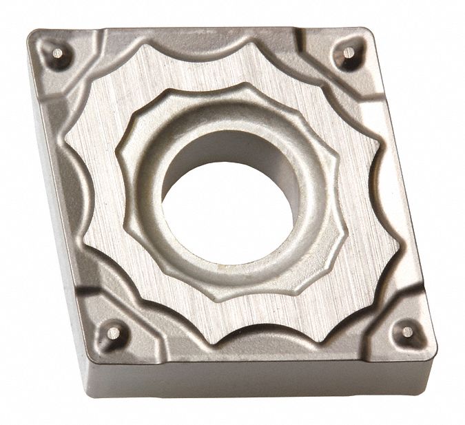 Diamond Turning Insert: CNMG Insert, Neutral, 3/16 in Thick, 0.0080 in Corner Radius, CA515