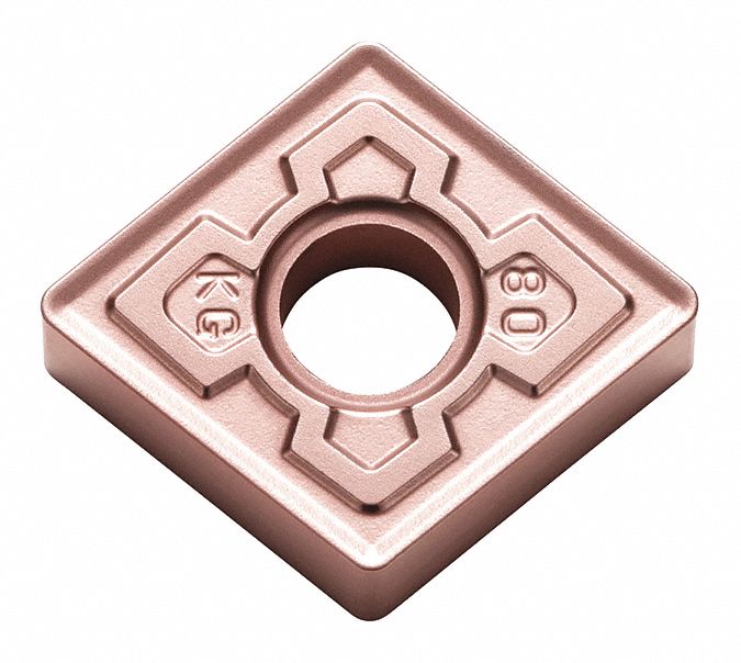 Diamond Turning Insert: CNMG Insert, Neutral, 3/16 in Thick, 1/32 in Corner Radius, CA310