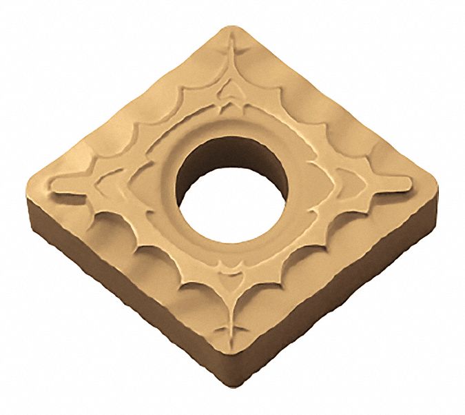 Diamond Turning Insert: CNMG Insert, Neutral, 3/16 in Thick, 1/32 in Corner Radius, CA510