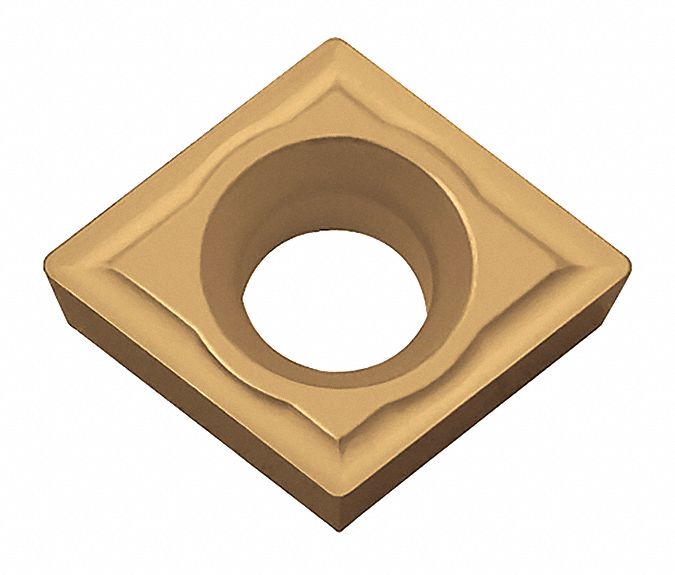 KYOCERA Diamond Turning Insert CPMH Insert, Neutral, 1/8 in Thick, 1/64 in Corner Radius, CA510