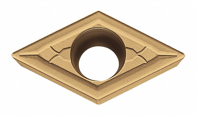 Diamond Turning Insert: DCMT Insert, Neutral, 3/32 in Thick, 0.0080 in Corner Radius, CA515