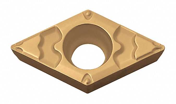 Diamond Turning Insert: DCMT Insert, Neutral, 3/32 in Thick, 0.0080 in Corner Radius, CA515