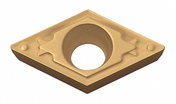 Diamond Turning Insert: DCMT Insert, Neutral, 3/32 in Thick, 0.0080 in Corner Radius, CA515
