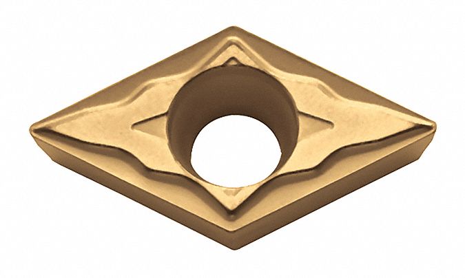 Diamond Turning Insert: DCMT Insert, Neutral, 5/32 in Thick, 1/64 in Corner Radius, CA510