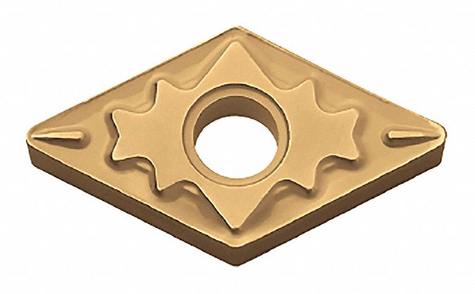 Diamond Turning Insert: DNMG Insert, Neutral, 3/16 in Thick, 0.0080 in Corner Radius, CA515
