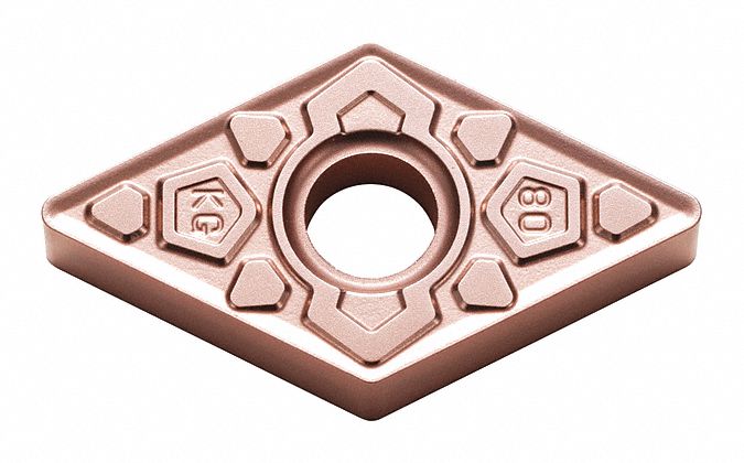 Diamond Turning Insert: DNMG Insert, Neutral, 3/16 in Thick, 1/32 in Corner Radius, CA310