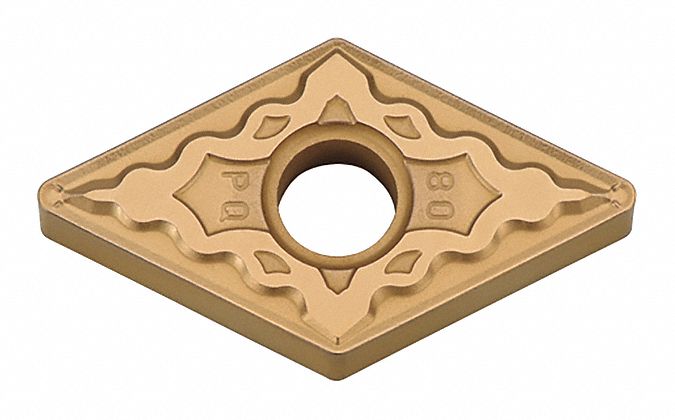 Diamond Turning Insert: DNMG Insert, Neutral, 1/4 in Thick, 1/32 in Corner Radius, CA510