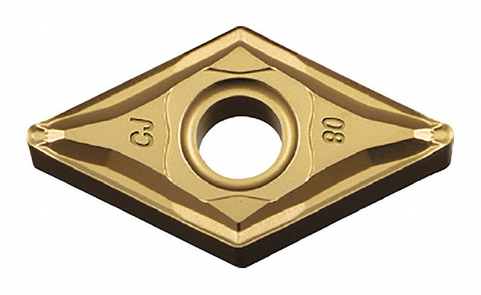 Diamond Turning Insert: DNMG Insert, Neutral, 3/16 in Thick, 1/32 in Corner Radius, CA515