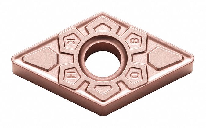 Diamond Turning Insert: DNMG Insert, Neutral, 3/16 in Thick, 1/32 in Corner Radius, CA310
