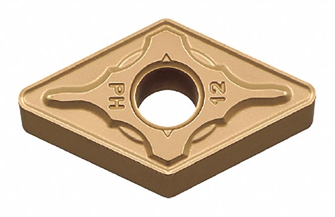 Diamond Turning Insert: DNMG Insert, Neutral, 1/4 in Thick, 3/64 in Corner Radius, CA515