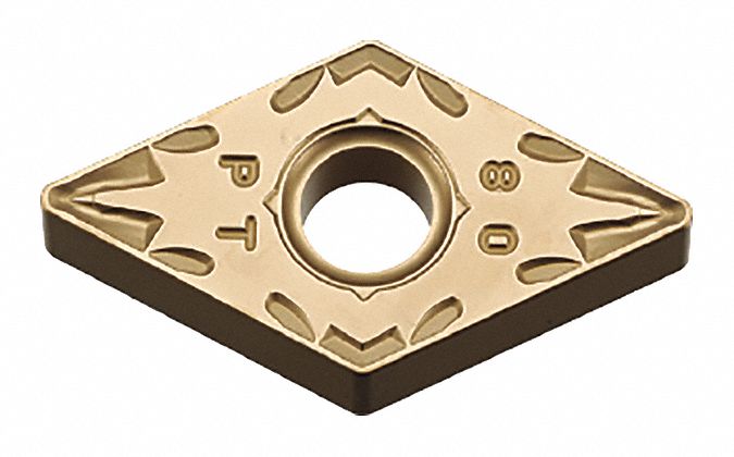 Diamond Turning Insert: DNMG Insert, Neutral, 1/4 in Thick, 1/32 in Corner Radius, CA510