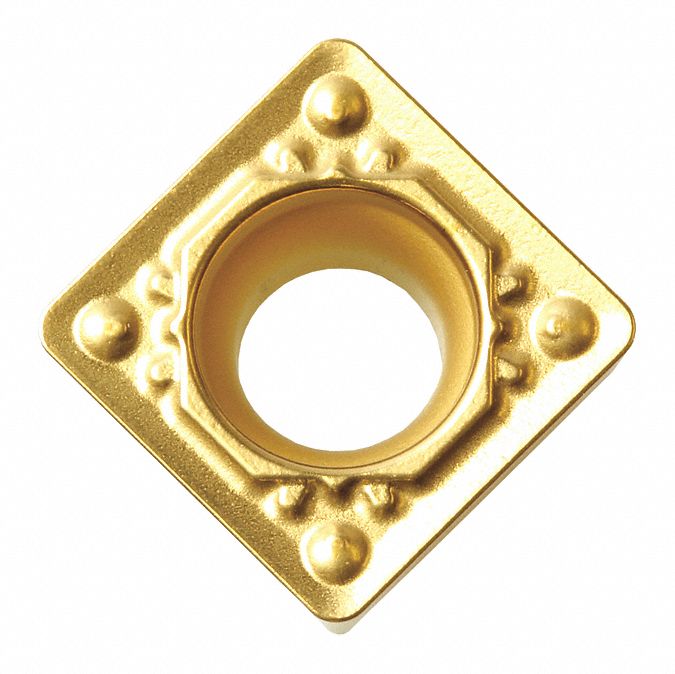 Square Turning Insert: 3/8 in Inscribed Circle, Neutral, 1/32 in Corner Radius, SCMT Insert
