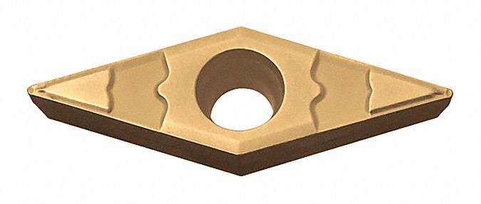 Diamond Turning Insert: VBMT Insert, Neutral, 1/8 in Thick, 1/64 in Corner Radius, CA515