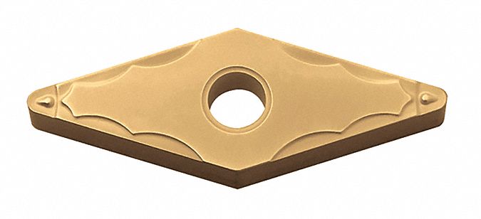 Diamond Turning Insert: VNMG Insert, Neutral, 3/16 in Thick, 0.0080 in Corner Radius, CA515