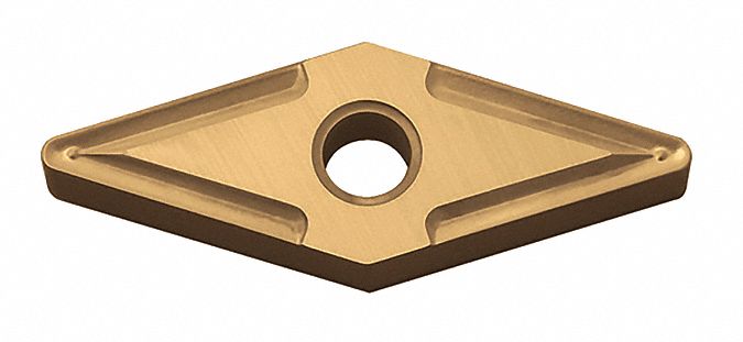 Diamond Turning Insert: VNMG Insert, Neutral, 3/16 in Thick, 1/32 in Corner Radius, CA510