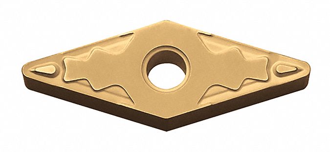 Diamond Turning Insert: VNMG Insert, Neutral, 3/16 in Thick, 1/32 in Corner Radius, CA510