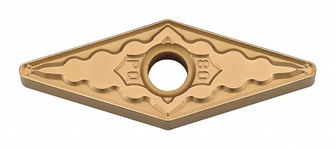 Diamond Turning Insert: VNMG Insert, Neutral, 3/16 in Thick, 1/32 in Corner Radius, CA510