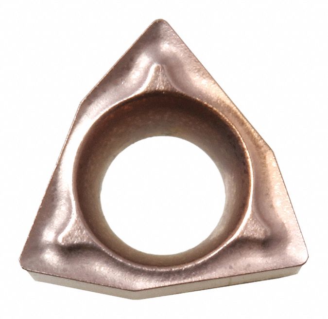 Turning Insert: 5/32 in Inscribed Circle, Neutral, 1/16 in Thick, DP Chip-Breaker, CA515