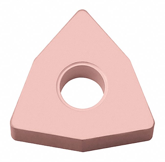 Turning Insert: 1/2 in Inscribed Circle, Neutral, 3/16 in Thick, 0° Clearance Angle, CA310