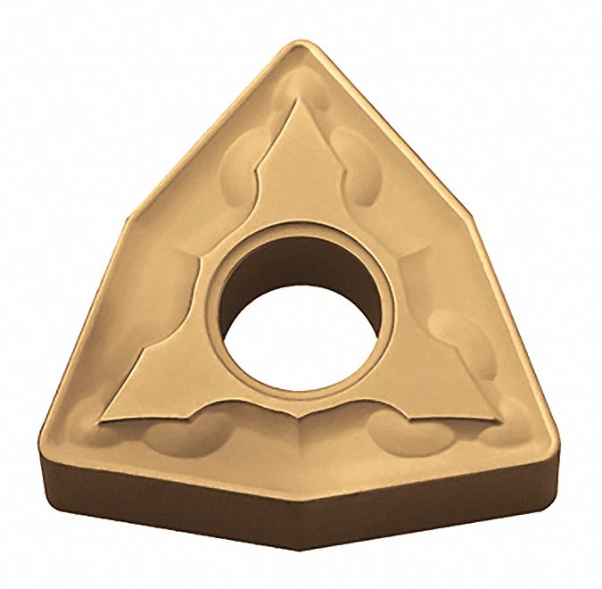 Turning Insert: 3/8 in Inscribed Circle, Neutral, 3/16 in Thick, GS Chip-Breaker, CA510