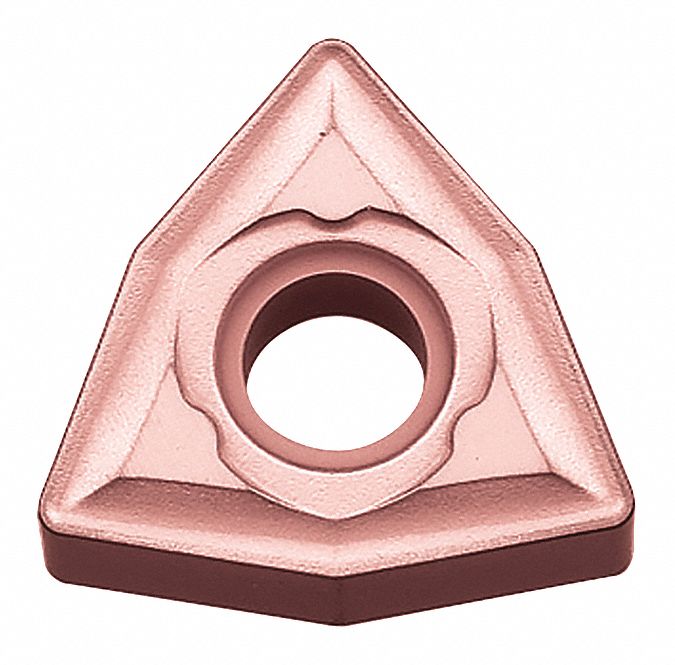 Turning Insert: 1/2 in Inscribed Circle, Neutral, 3/16 in Thick, C Chip-Breaker, WNMG Insert