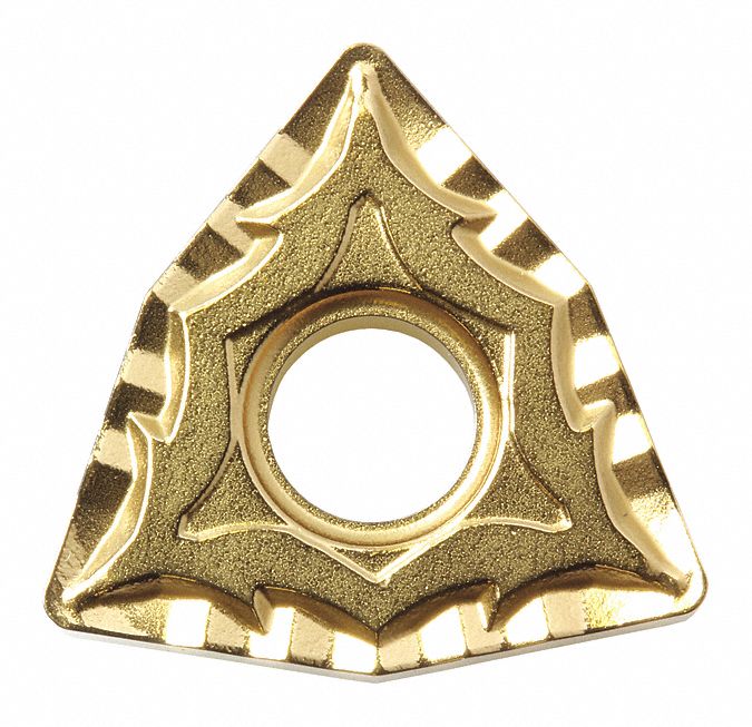 Turning Insert: 1/2 in Inscribed Circle, Neutral, 3/16 in Thick, CQ Chip-Breaker, CA510