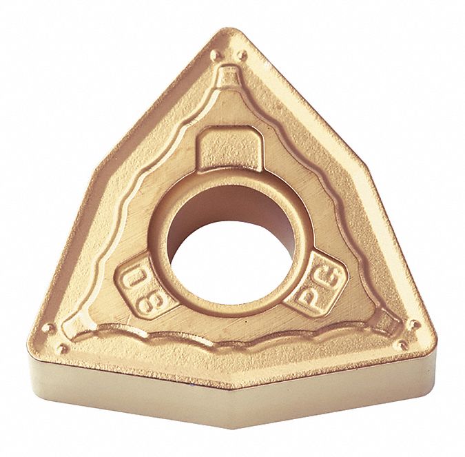 Turning Insert: 1/2 in Inscribed Circle, Neutral, 3/16 in Thick, PG Chip-Breaker, CA510