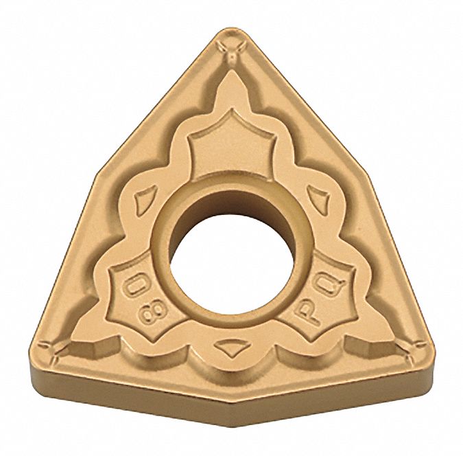 Turning Insert: 1/2 in Inscribed Circle, Neutral, 3/16 in Thick, PQ Chip-Breaker, CA530