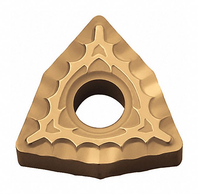 Turning Insert: 1/2 in Inscribed Circle, Neutral, 3/16 in Thick, XQ Chip-Breaker, CA515