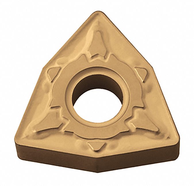 Turning Insert: 1/2 in Inscribed Circle, Neutral, 3/16 in Thick, GT Chip-Breaker, CA515