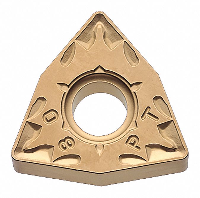 Turning Insert: 1/2 in Inscribed Circle, Neutral, 3/16 in Thick, PT Chip-Breaker, CA510