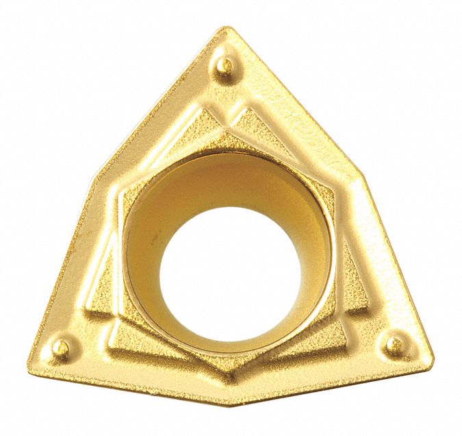 Turning Insert: 1/4 in Inscribed Circle, Neutral, 3/32 in Thick, HQ Chip-Breaker, CA515