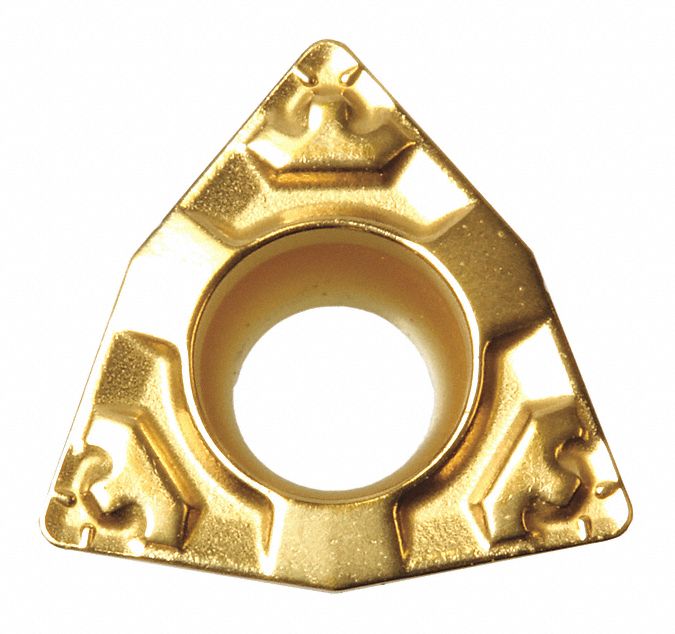 Turning Insert: 1/4 in Inscribed Circle, Neutral, 3/32 in Thick, GP Chip-Breaker, CA525